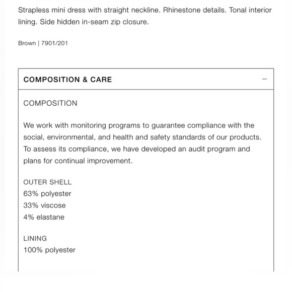 Zara Rhinestone Strapless Dress - Picture 6 of 7